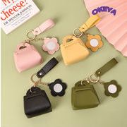 レディース小物 キーホルダー PUレザー イヤホンポーチ DIY商品 コインケース バッグチャーム 4色展開