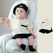 LL☆夏 男の子用セットアップ ベビー 半袖＋ショートパンツ 通気性◎ 2点セット