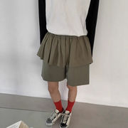 レイヤードショートパンツ　レディース　INS　韓国ファッション