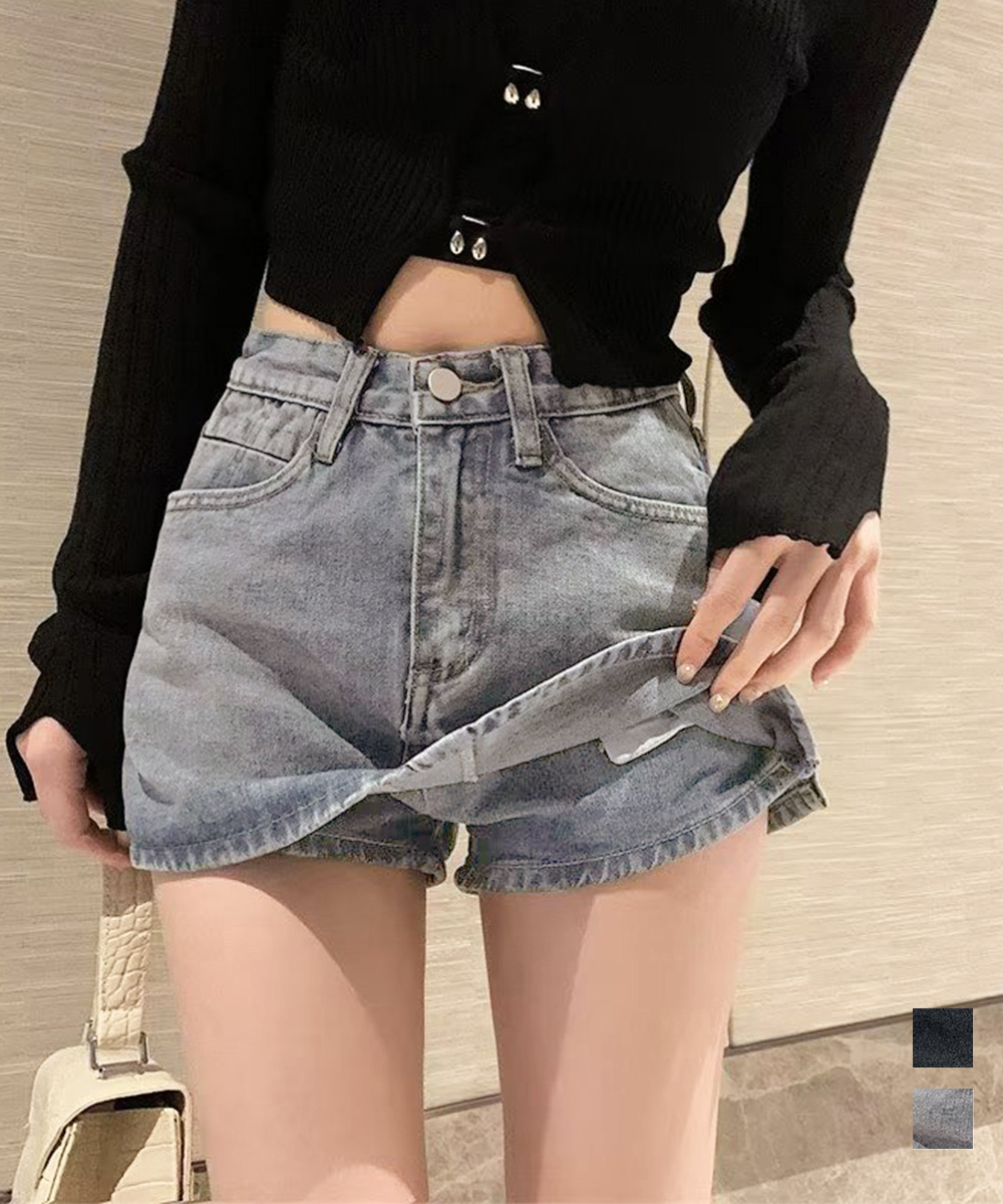 日本倉庫即納】 デニムスカパン キュロットスカート韓国風 | 卸売