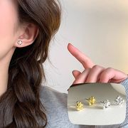 ミニピアス お花 花火風 S925 シルバーアクセサリー アレルギー対応 大人かわいい おしゃれ 上品