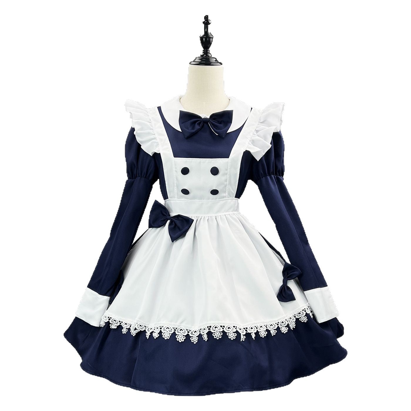 S～6L大きいサイズ★コスプレ メイド服 エプロン ロリータ クラシカル ゴスロリ ハロウィン 7set