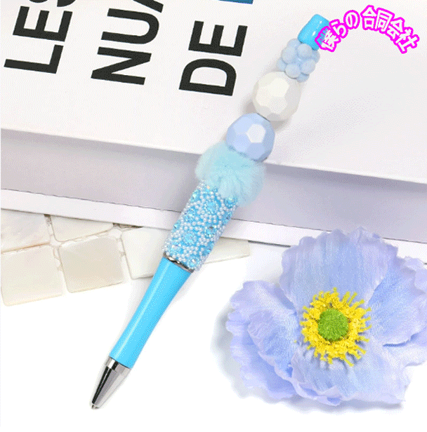 ビーズパーツ チェーンパーツ チャームパーツ アクセサリー 手芸DIY　 ビーズボールペン用 リボン 16mm