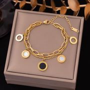 二層 ブレスレット アクセサリーステンレス チェーン ステンレスブレスレット数量限定 超安 ★ 2025.6.26