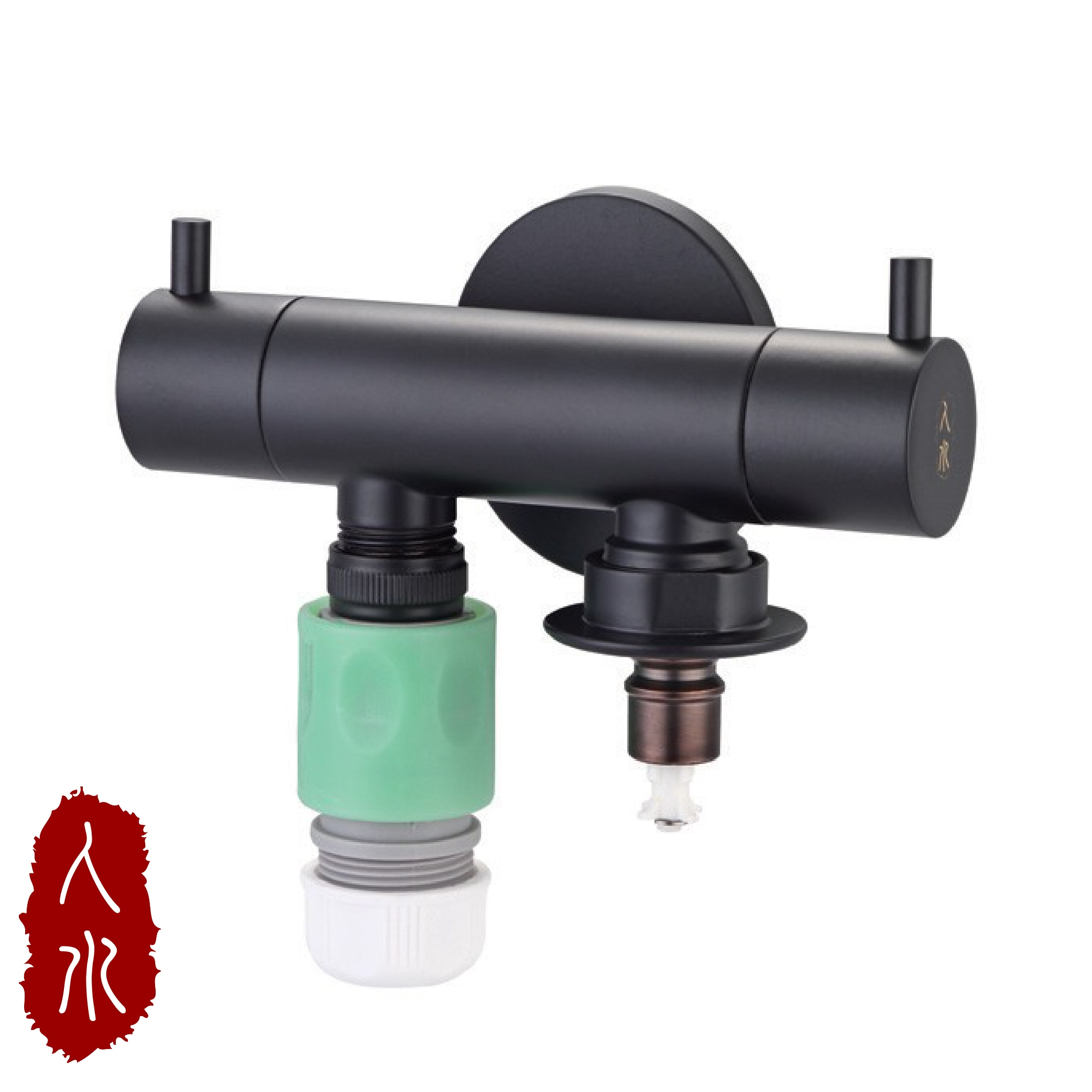 多機能 洗濯機専用水栓 マットブラック【送料無料】【在庫あり】【直送可】