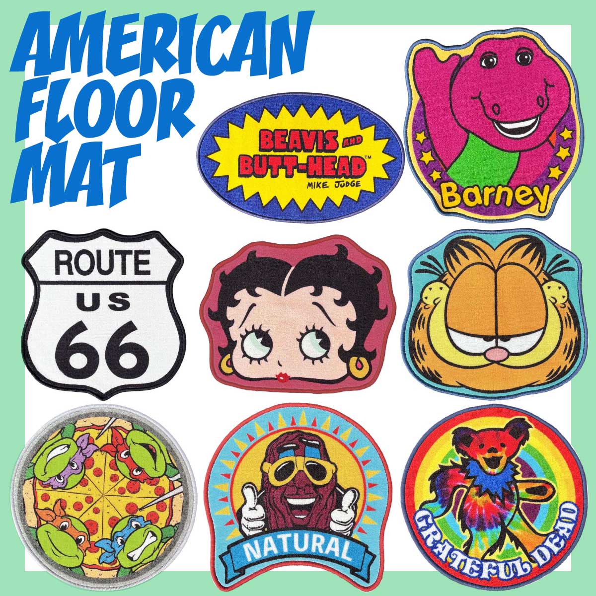 フロアマット アメリカン キャラクター アドバタイジング