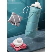 ポータブルスポーツウォーターボトル屋外シリコン折りたたみウォーターカップ