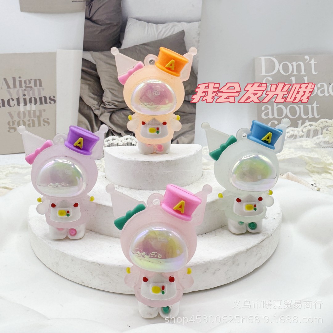 激安販売★芸DIY デコパーツ ★アクセサリー 光るPVCゴムペンダント★