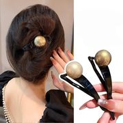 2色 ポニーテールヘアピン フラットヘアピン フロッグバックルヘアピン 気質ヘアアクセサリー