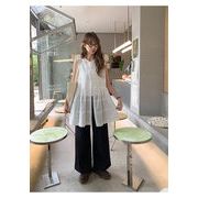 韓国風キュートワンピ 2025夏新作 刺繍×リボンデザイン インナー重ね着OK