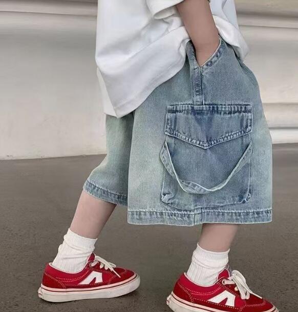 子供服　キッズ  ボトムス　デニムパンツ　ハーフパンツ★90-150CM　