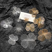 フラワーパーツ 金属パーツ 花 春 チャーム ピアスパーツ アクセサリーパーツ ゴールド シルバー デコ素材