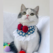 ペット用よだれかけ、猫用よだれかけ、丸首スカーフ、レースよだれかけ、ペット用犬用スカーフ