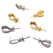 【ステンレス製/当店オリジナル】5個 バチカン付キャップ 3/4mm×バチカン高さ6/7mm ヒートン  金具 パーツ