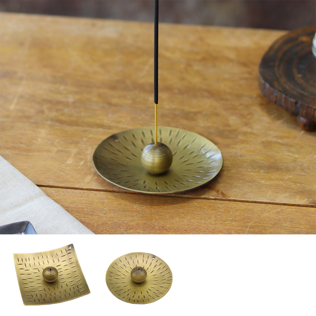 ブロカント アイアン インセンスホルダー[お香立てアロマ癒しお香鉄古道具レトロアンティーク25AW]