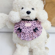 かわいい花の弓のよだれかけ、ペット用よだれカバー、猫用よだれかけ、丸首スカーフ、ペット用犬用スカーフ