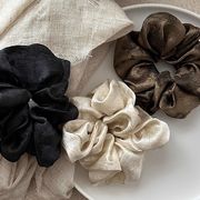 【韓国風】高級サテンスクランチ（フレンチレトロ/ポニーヘア/大人可愛い）