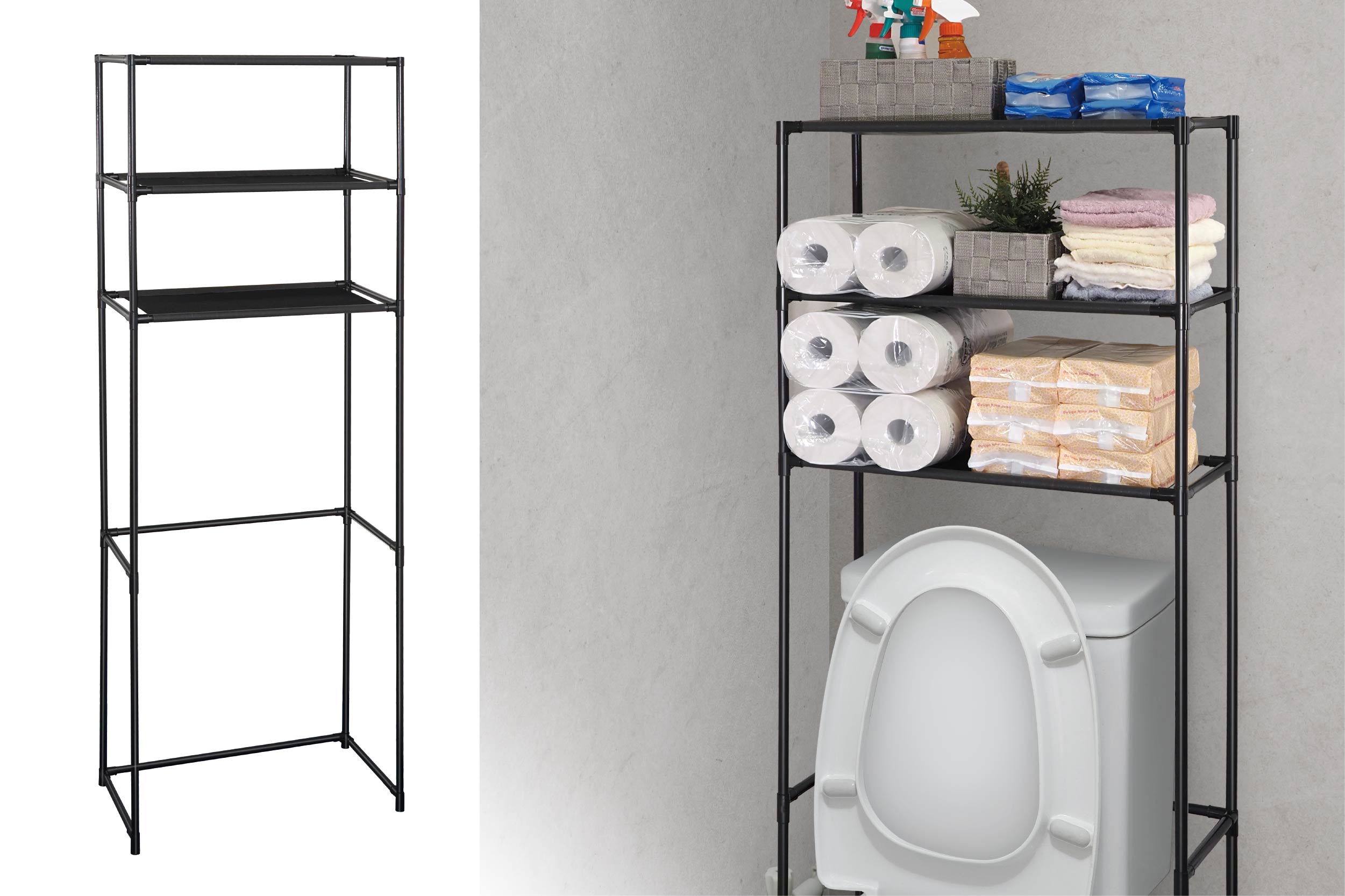 HAC4464　3段収納トイレラック