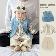 「2025」子供服★トップス★ワイシャツ★ベスト★ズボン★韓国風子供服★3色73cm～110cm