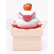 ★開運招福の干支　なつかし屋★　縁起の良い置物【鏡餅飾り(大・収納桐箱台付)】