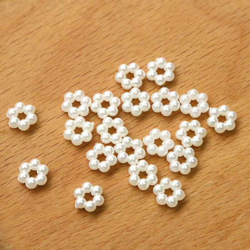 プラパーツ パールフレーム シェルホワイト 円 エレガント アクセサリーパーツ 空枠 つぶつぶ フラワー
