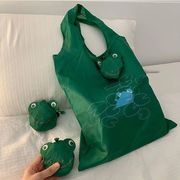 カエルポリエステルショッピングバッグ折りたたみ式エコフレンドリーショッピングバッグ