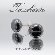 テラヘルツ ピアス Mサイズ 日本製 自社製 ステンレスピアス ラフ原石 ことほぎ 天然石 パワーストーン