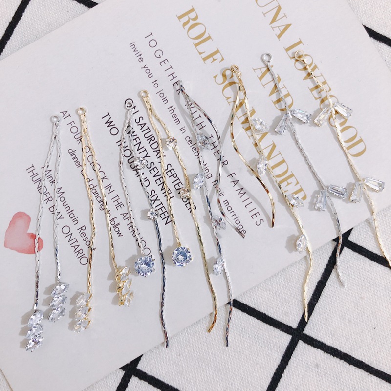 チェーンチャーム ツイスト ひねり ピアスパーツ イヤリング