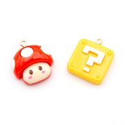 キノコ/はてな/ゲーム/推しグッズ/金具装着済み/秋冬アクセサリー/最安値＆当日出荷