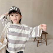 春秋新作 　子供服　キッズ服　韓国子供服　長袖 Tシャツ  カーディガン 2色
