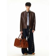 メンズファッション PU ジャケット 男女兼用 ストリート系 防寒アウター 秋冬 2025新作★全2色