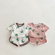 夏限定 ヤシの木プリント リゾート風 薄手セット