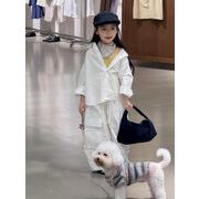 2025秋新作 韓国風子供服 キッズ服 女の子 人気 トップス シャツ &カーゴパンツ  90cm-140cm