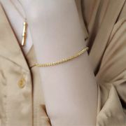 ブレスレット デザインアクセサリー 存在感 ステンレス チェーン 上品 14K ブレスレット★2025