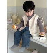 2025秋新作 韓国子供服 ベビー服  キッズ 男の子 長袖トップス +チョッキ+ ズボン 分けて販売 73cm-100cm