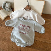 2025秋新作　ベビー服　女の子　クマ柄　長袖　ロンパース　子供服　可愛い　おしゃれ　出産祝い　2色