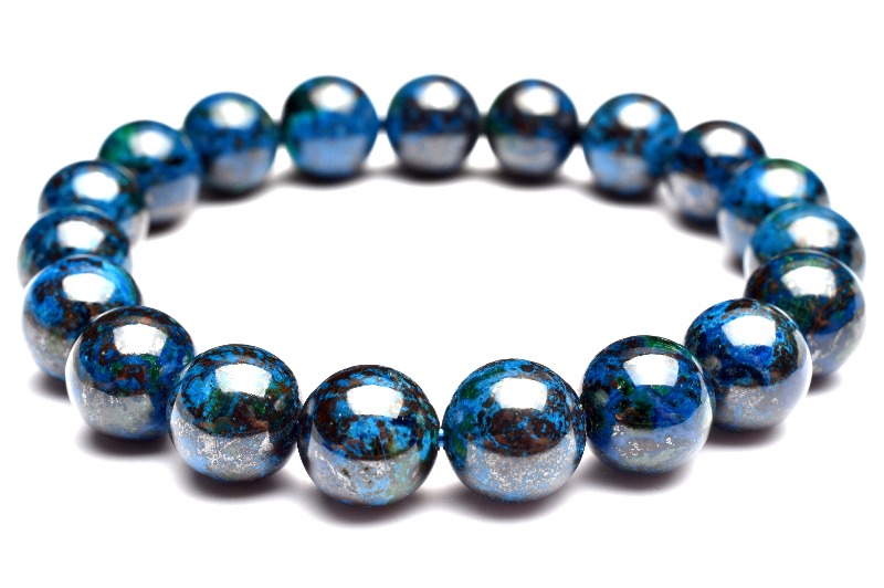 高品質 コンゴ産 アズロマラカイト ブレスレット 天然石