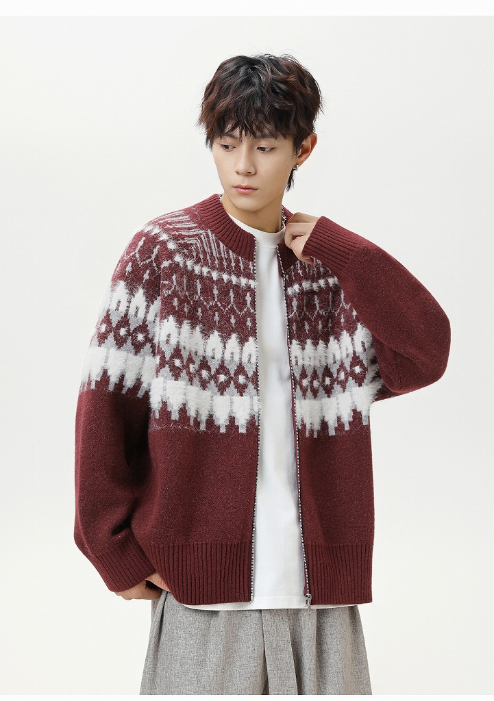 【Steiff】【HOMME】フェアアイル柄カーディガン gelato pique（ジェラートピケ）の「【Steiff】フェアアイル柄