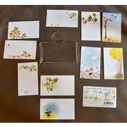 メッセージカー（秋01）10絵柄10枚　透明ピローケース入り・純日本製