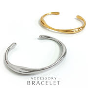 ▼MAGGIO▼ウェーブシルエットステンレスバングルブレスレット