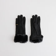 【WOMEN】リングビジューエコファージャージグローブ/ タッチパネル対応