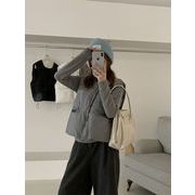 2025秋冬 綿素材 ベスト カジュアルルーズフィット 無袖ダウン風