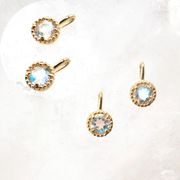 ペンダントトップ　バースデー　6月　ムーンストーン　18金ゴールド　3mm　スリランカ産　天然石