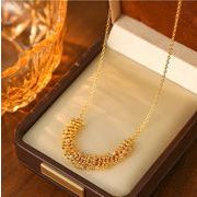 18K超新作 ネックレス チェーン アクセサリー　韓国　デザイン ネックレス　韓国★