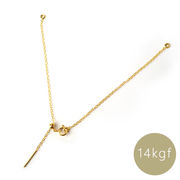 【14KGF】スライドボール付き ブレスレット チェーン 幅1.3mm ゴールドフィルド 長さ調整可能