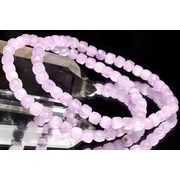 キラキラカット◇ クンツァイト 4-5mm キューブカット ブレスレット 1個売り _B1464
