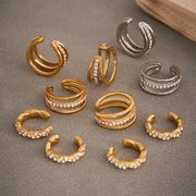 サージカルステンレスイヤーカフ　アクセサリー　金属アレルギー対応　ファッション　18kコーティング