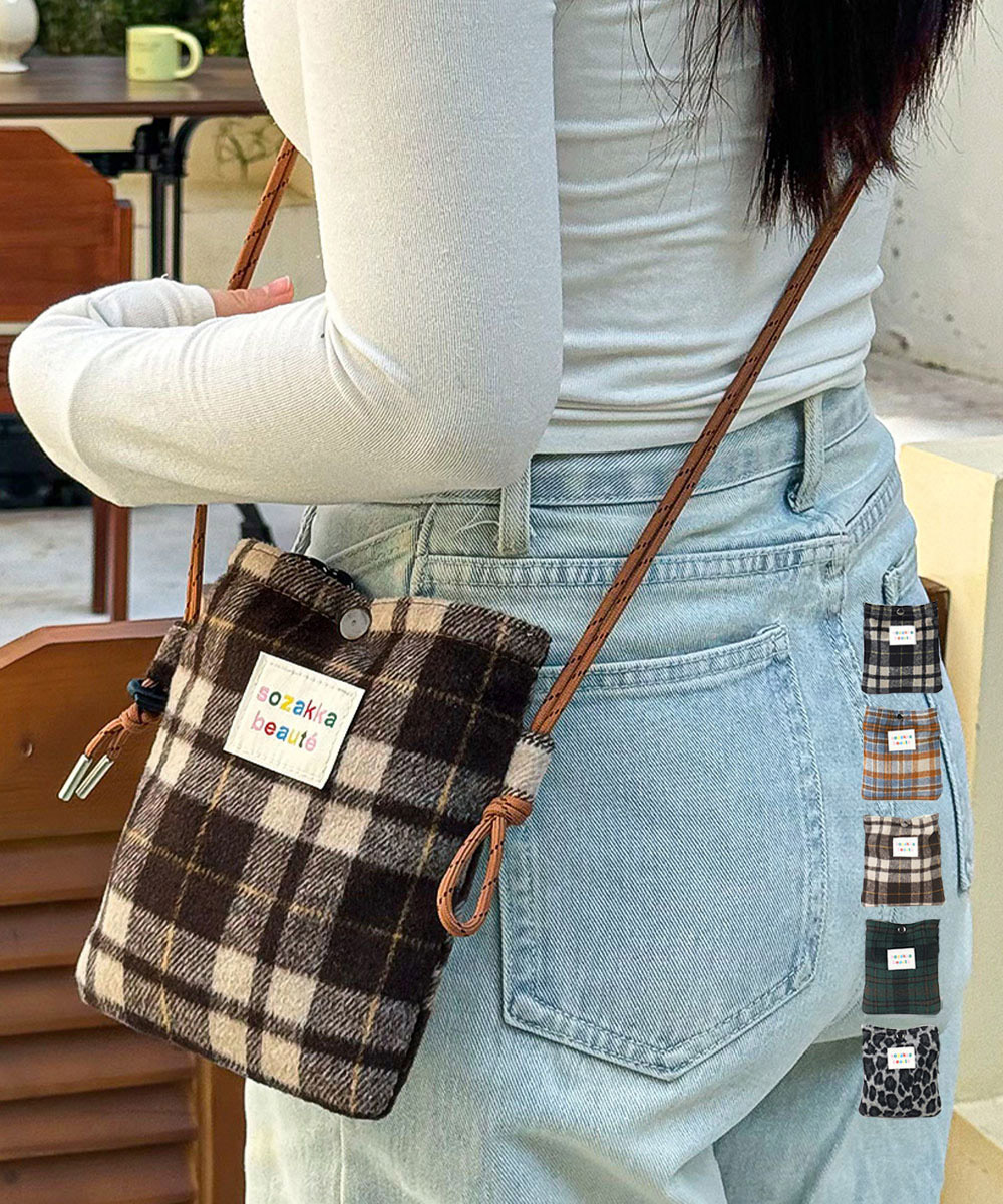 【日本倉庫即納】 ウールタッチショルダーバッグ ポシェット