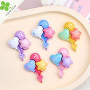 ハート形バルーン アクセサリーパーツ デコパーツ ペンダント ハンドメイド 貼り付けパーツ 可愛い