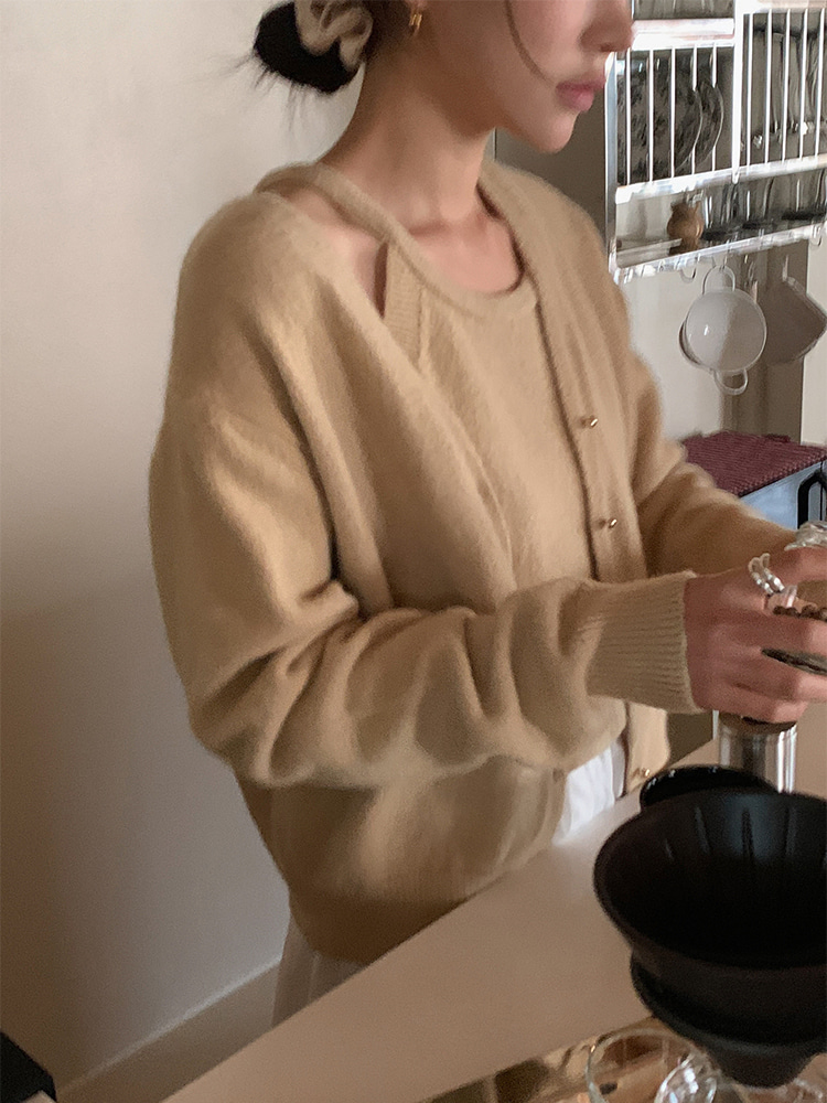 今季マストバイ   気質   おしゃれ   韓国風  ニット  ベスト +ジャケット  2 点セット